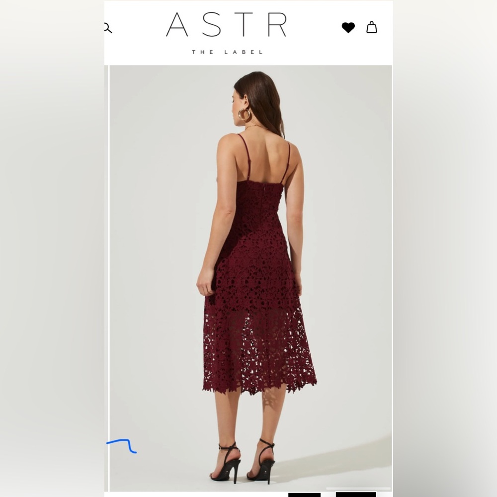 ASTR Lace A Line Midi Dress NWOT- L - Picture 6 of 8